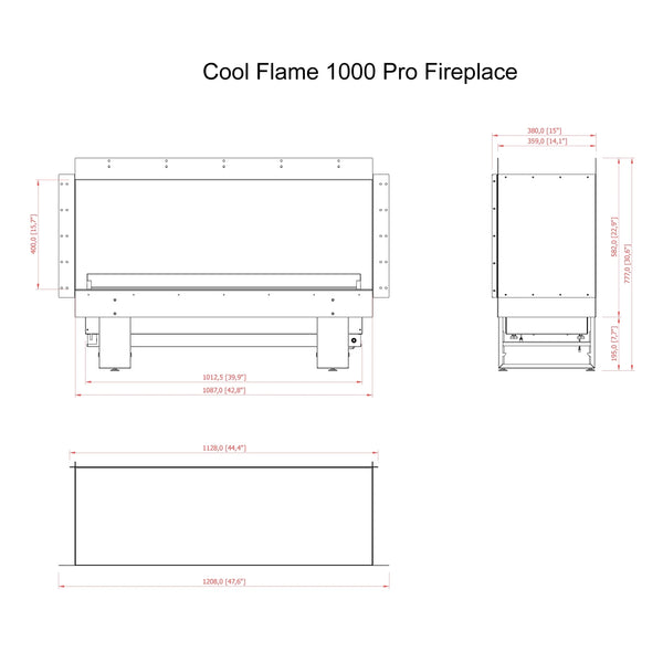 Cool Flame 1000 Single-sided Fireplace