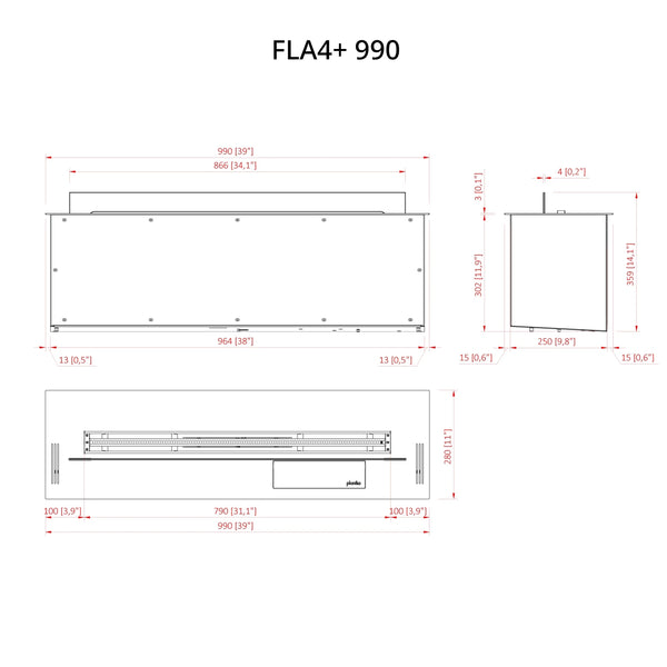FLA4+ 990 - avtomatski bioetanolni gorilnik