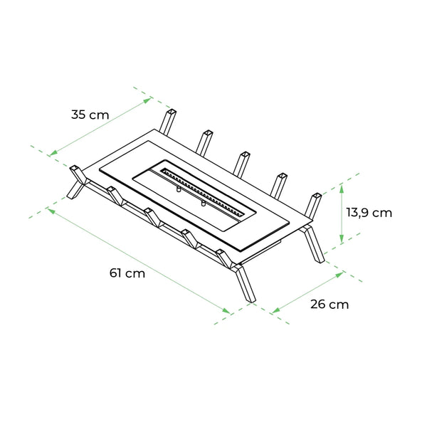 Bioethanol Fire Grate L - 60 cm