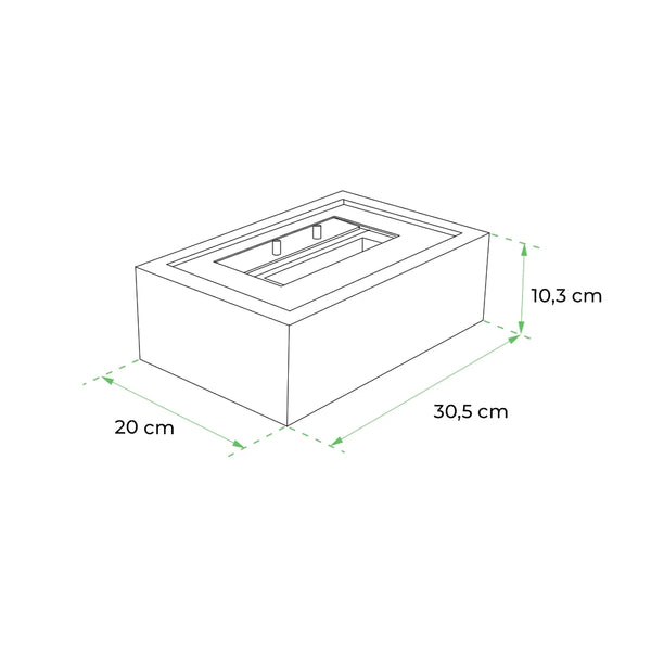 Bioethanol Fireplace Insert - 30.5 cm