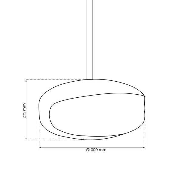 Črni UFO-60 stropni bio kamin