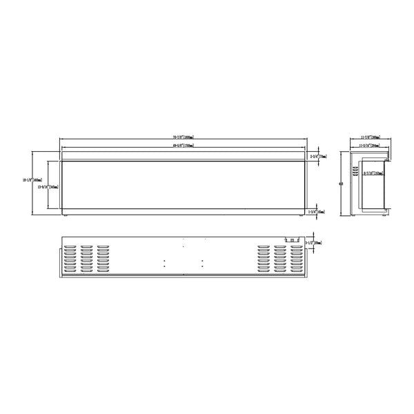 Solis 180 Recessed Electric Fireplace