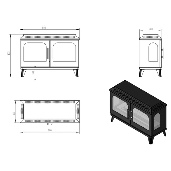 Atlanta Double Bioethanol Stove