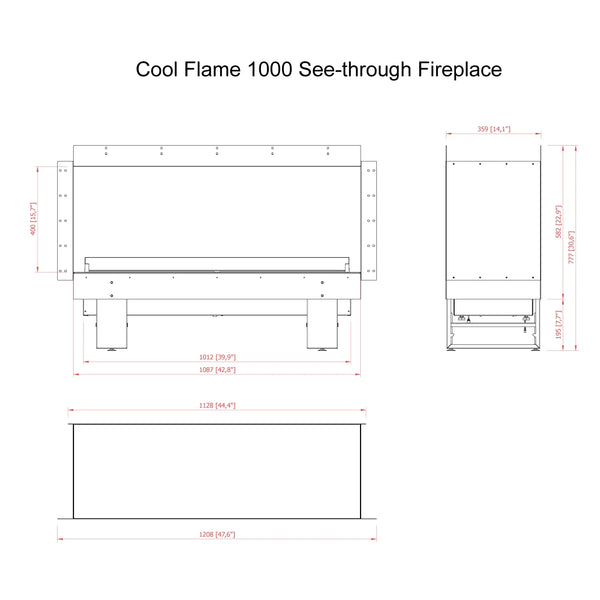 Cool Flame 1000 otočni kamin