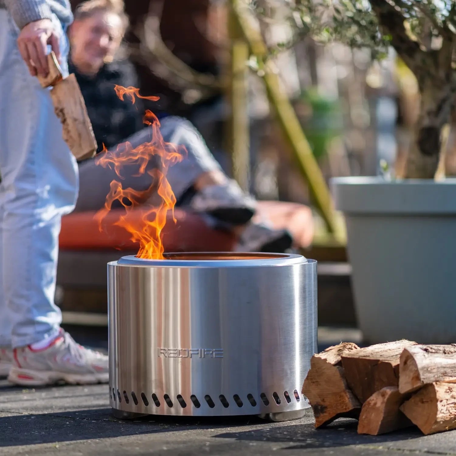 Volcano Pellet Fire Pit Extra Large – Stainless Steel