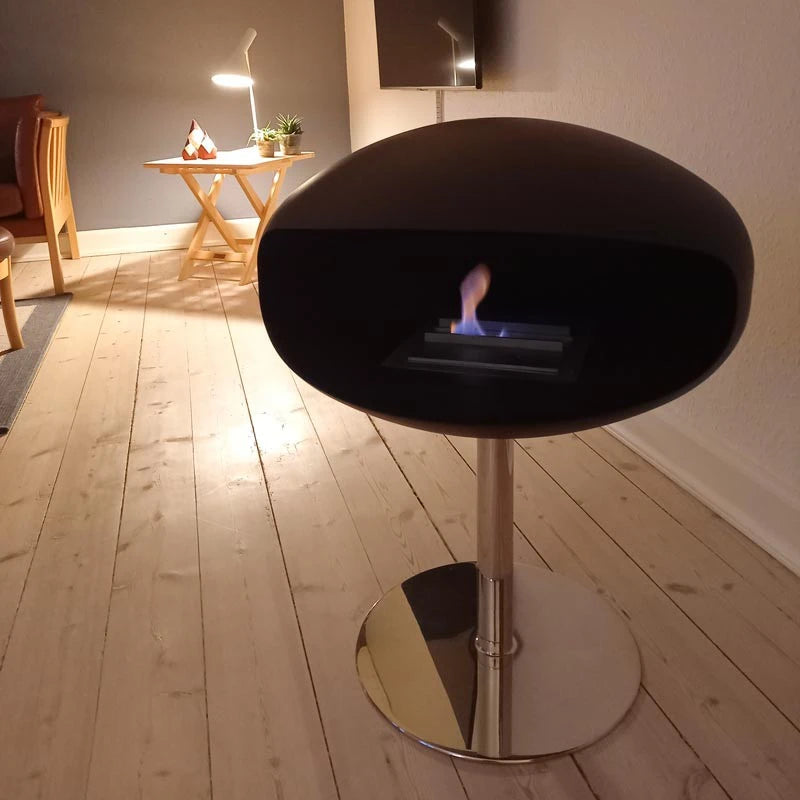 Cocoon podstavek - mat črn s kovinskim podstavkom