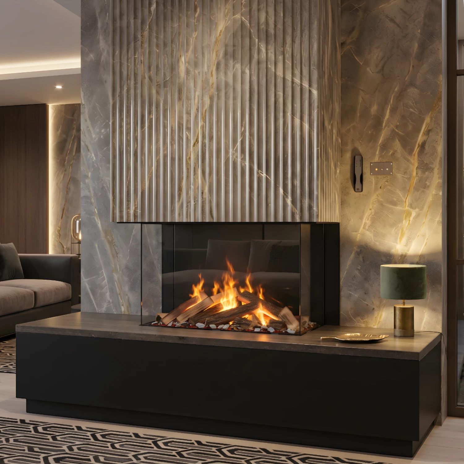 e-MatriX Mood 800-500 III – kamin na vodno paro