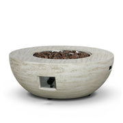 Estate Bowl 92 Travertine – okrogla plinska mizica s kuriščem
