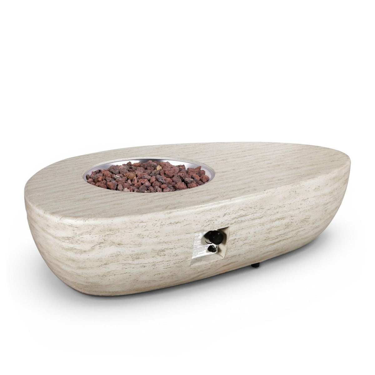 Estate Organic 150 Travertine – zunanja plinska kuriščna miza
