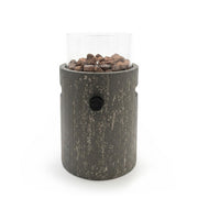 Lumi Stone Dark Travertine – Namizni plinski kamin