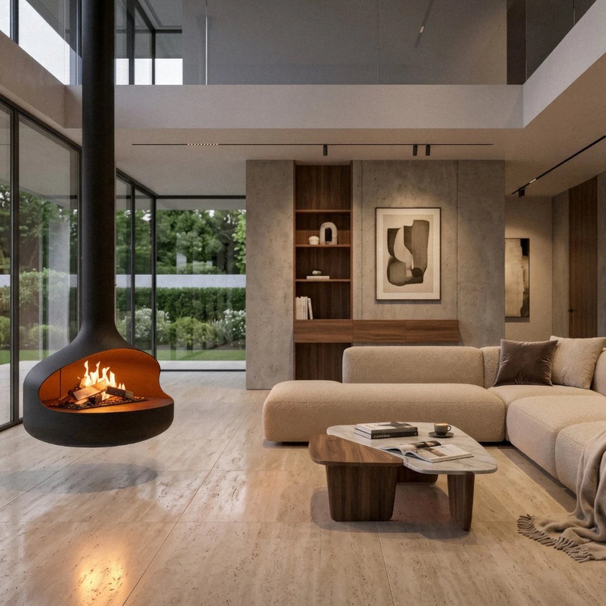 ONI Flogs - Ceiling-Mounted Bioethanol Fireplace
