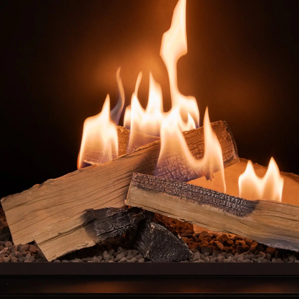 Flogs Box 1000 Single-Sided (Flue Connection) - Bioethanol Fireplace