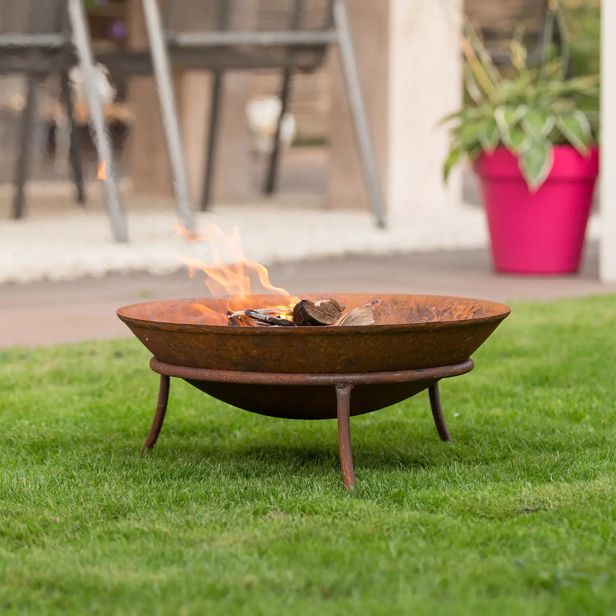 Tulsa Corten Steel Firepit - RedFire
