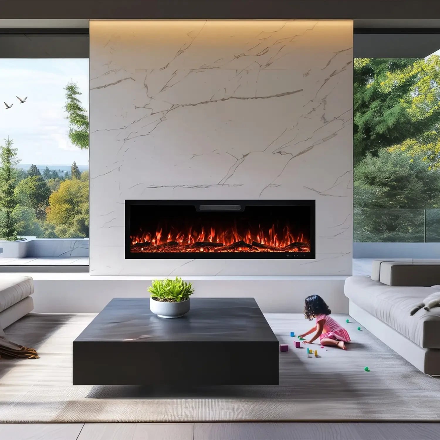Aflamo Elite 153 cm Electric Fireplace