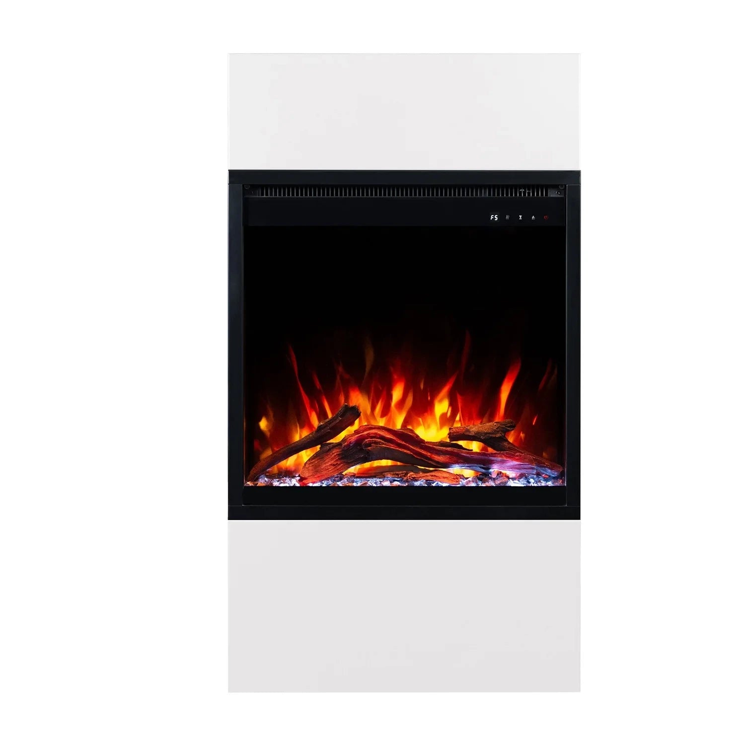 Milos 60 Freestanding Electric Fireplac - White