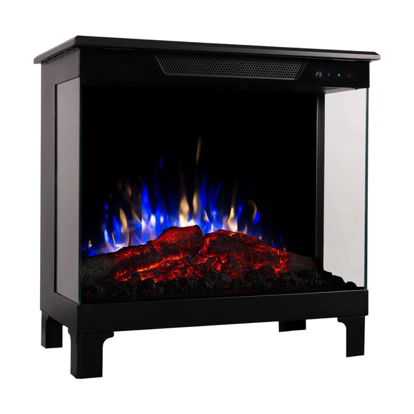 Tower 56 – Freestanding Electric Fireplace with 3-Sided Flame View