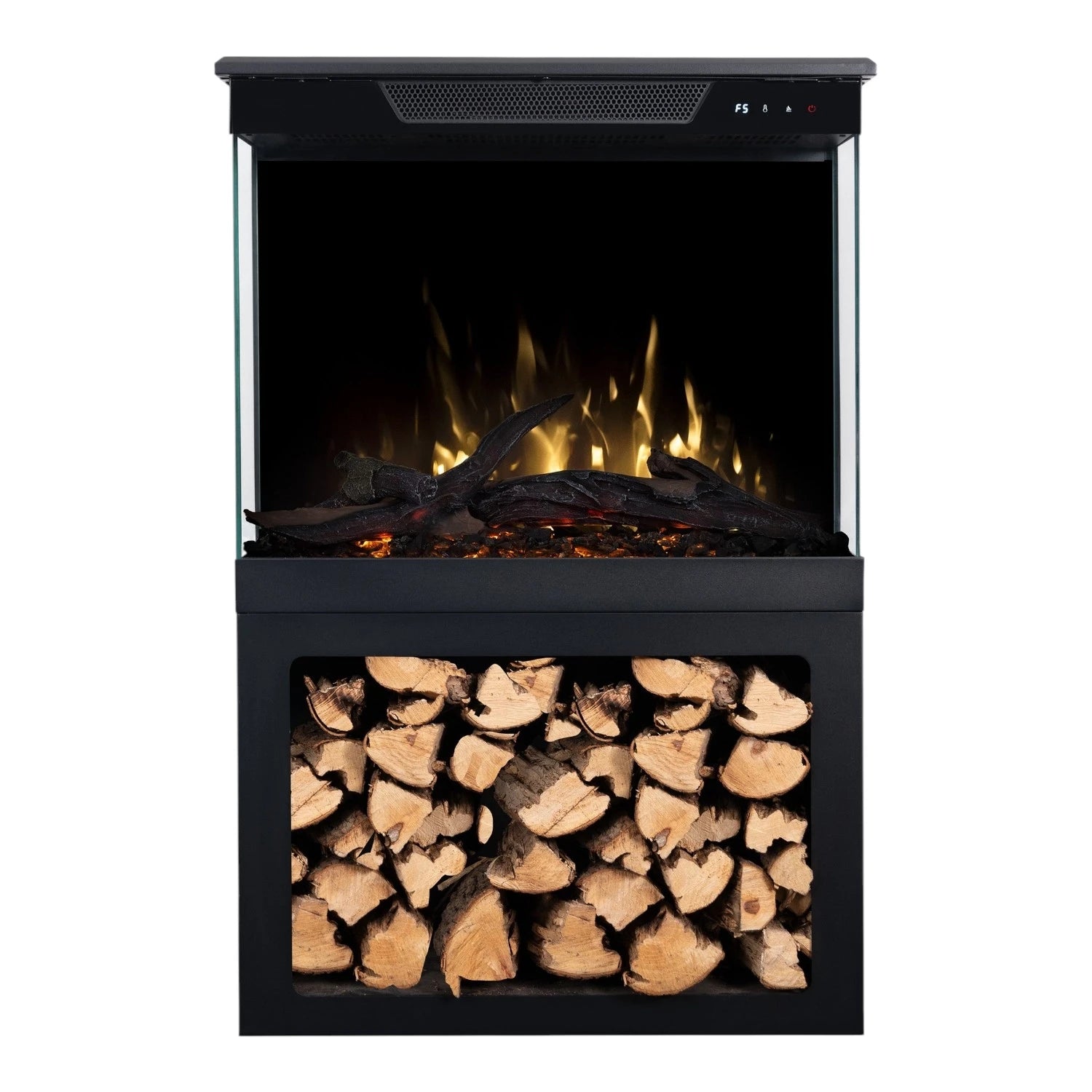 Tower 71 Electric Fireplace with Log Storage