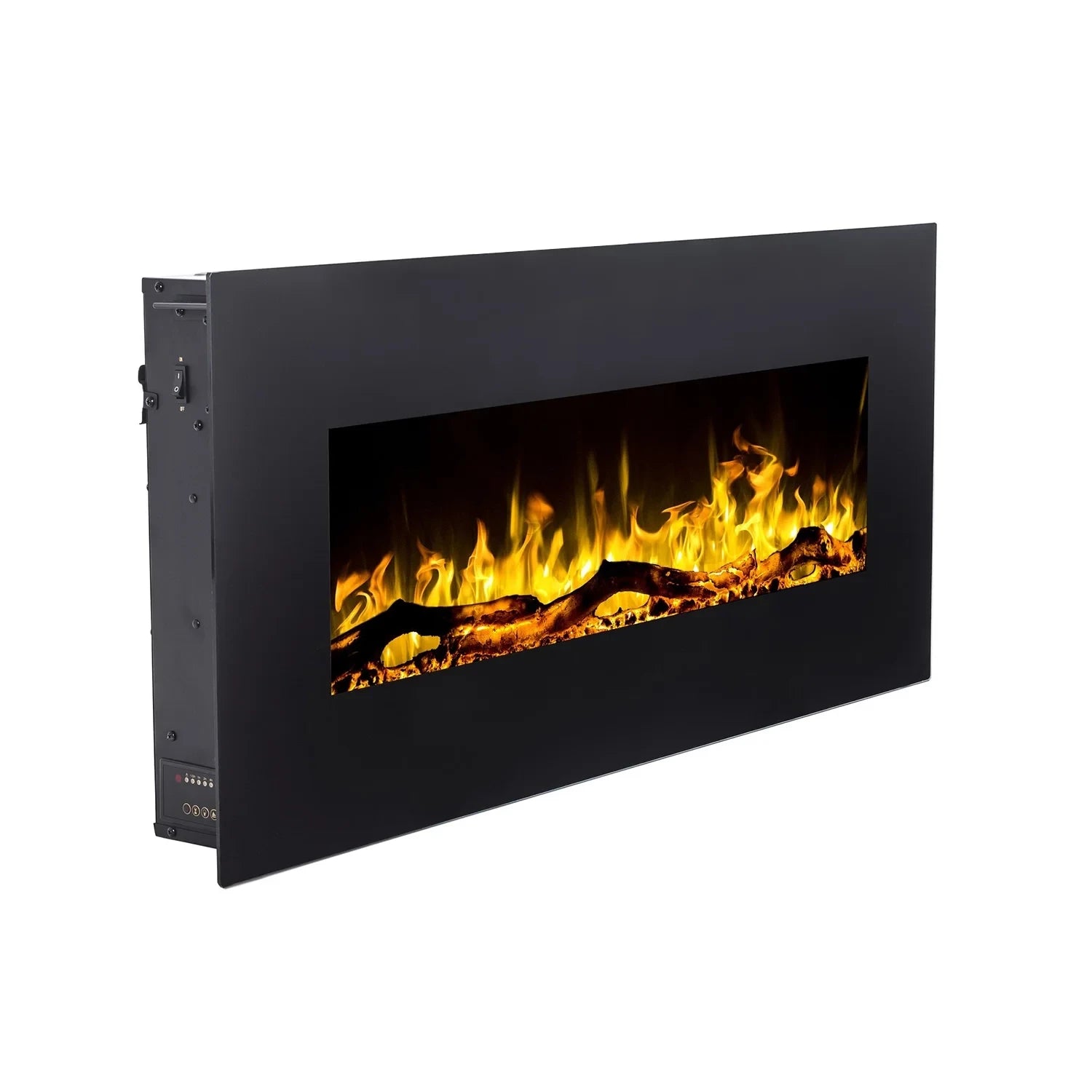 Albion 110 cm stenski električni kamin – brez ogrevanja