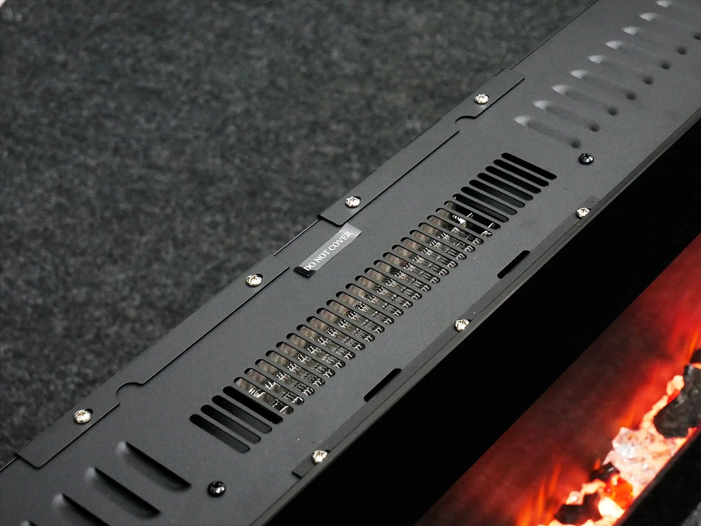 Azurite Electric Fireplace - Black - 213 cm