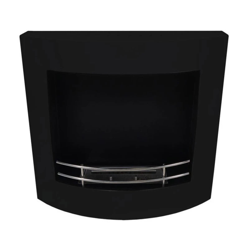 Wall Mounted Bioethanol Fireplace - Black