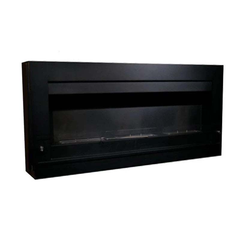 Wall Mounted Bioethanol Fireplace in Black