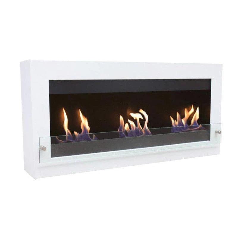 Velik stenski bio kamin - bel