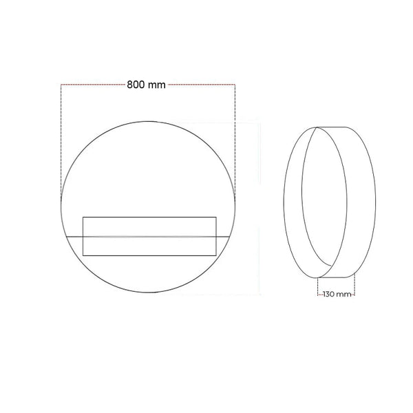 Delaware XL črn - Ø80 cm