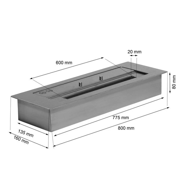 Superior 4,0L etanolni gorilnik (Š: 80 cm)