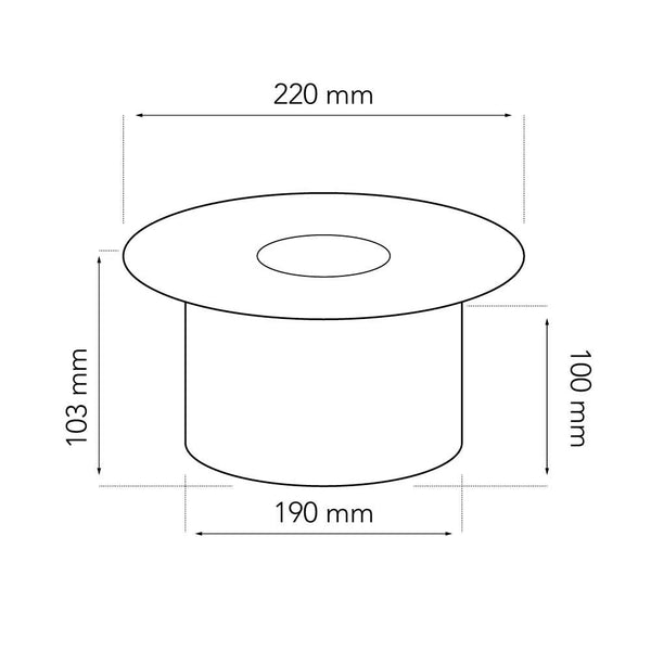 Zunanji okrogli bioetanolni gorilnik 2,5 litra Ø19 cm