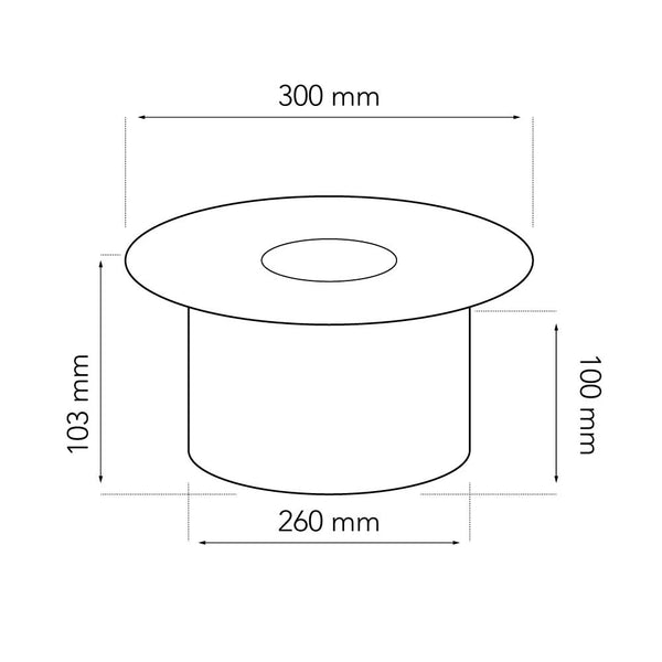 5L Round Outdoor Bioethanol Burner - Ø: 30 cm