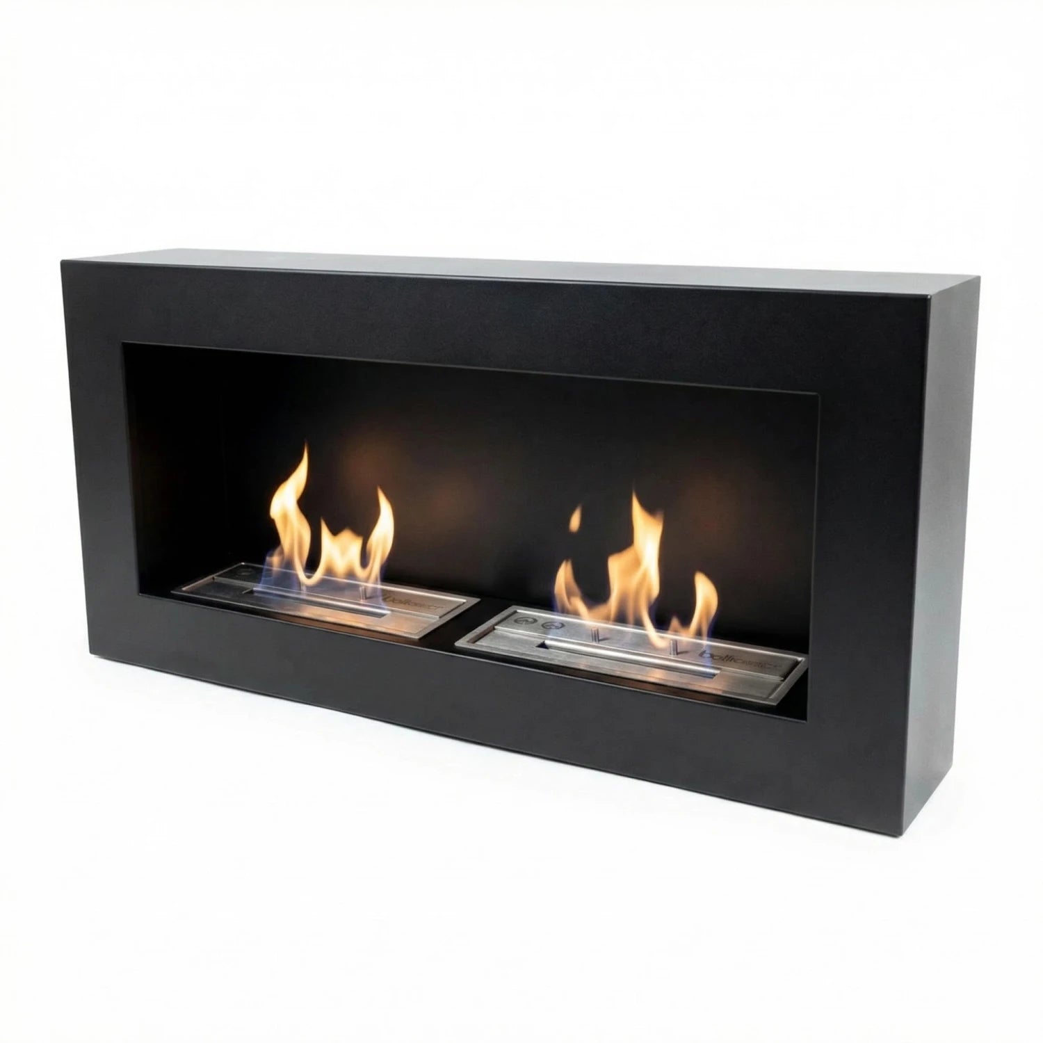 Large Black Biofireplace for Wall Mounting