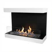 Dakota bela - 3-stranski 80 cm stenski bio kamin