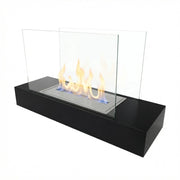 Oklahoma -  Steel and Black Freestanding Bio Fireplace