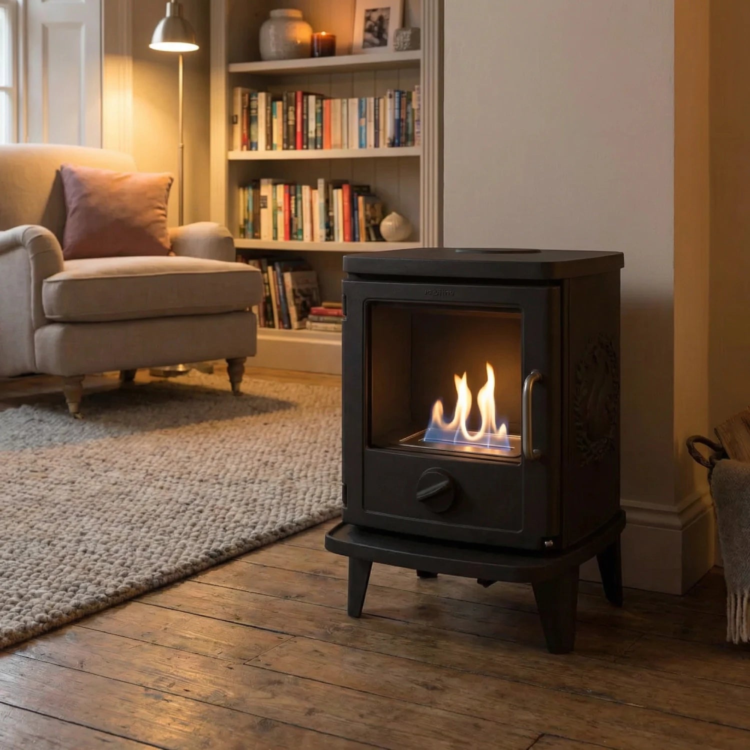 Morsø Bio Stove 3116 with squirrel design, 150 mm legs