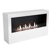 Bismarck White - Freestanding 1-Sided Bio Fireplace