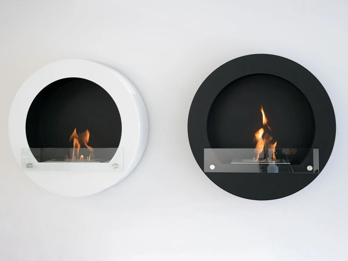 Round Black Bioethanol Fireplace