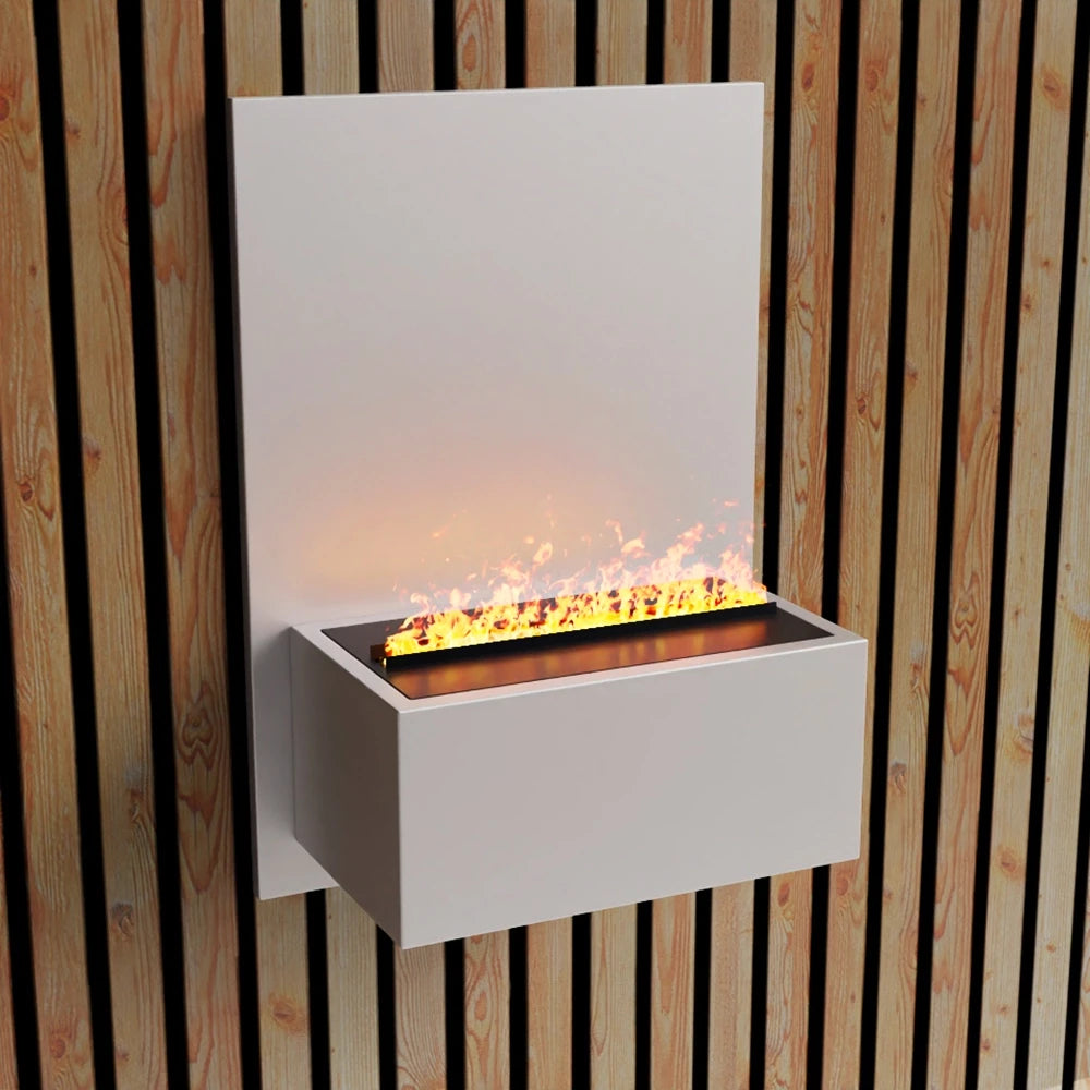 Brekke Wall-Mounted Water Vapour Fireplace - White
