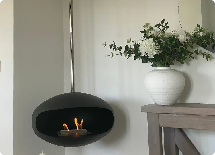 Aeris corner bio ethanol fireplace
