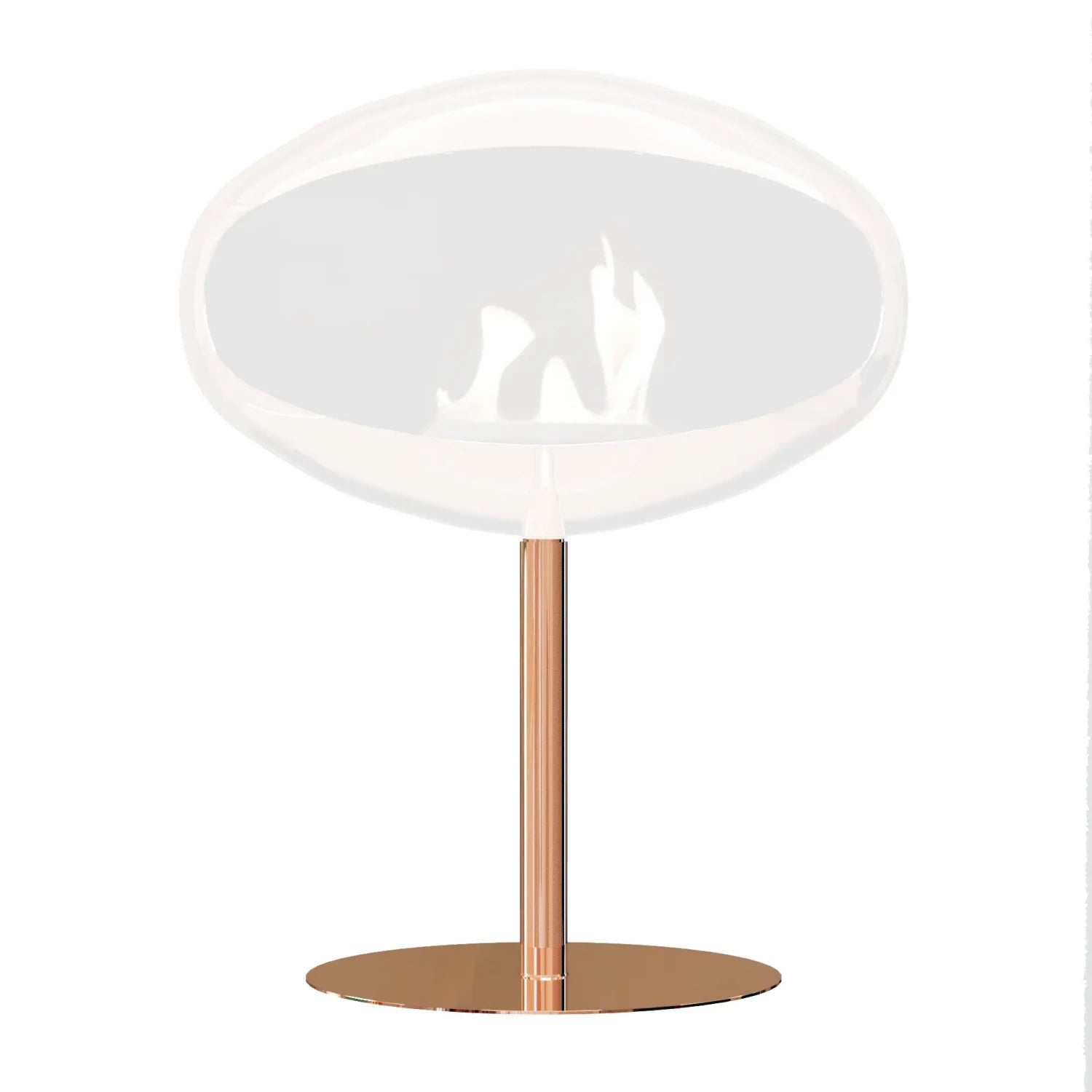 Polished Copper Cocoon Pedestal Base