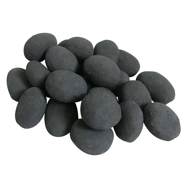 Ceramics Pebbles Black - 24 Pieces