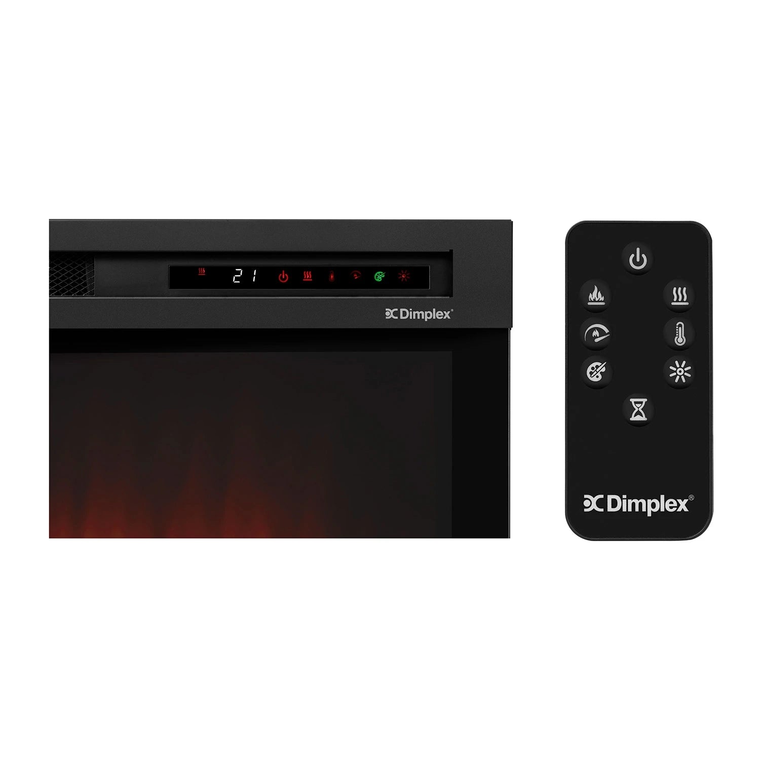 XHDFirebox vgradni električni kamin - črn