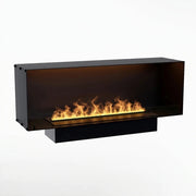 Foco Myst One 1500 water vapour fireplace, studio shot with realistic Opti-myst flame effect