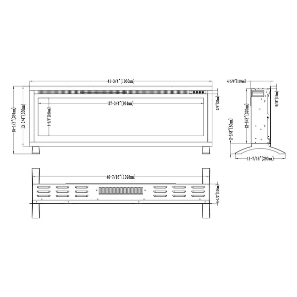 Regal 106 električni kamin