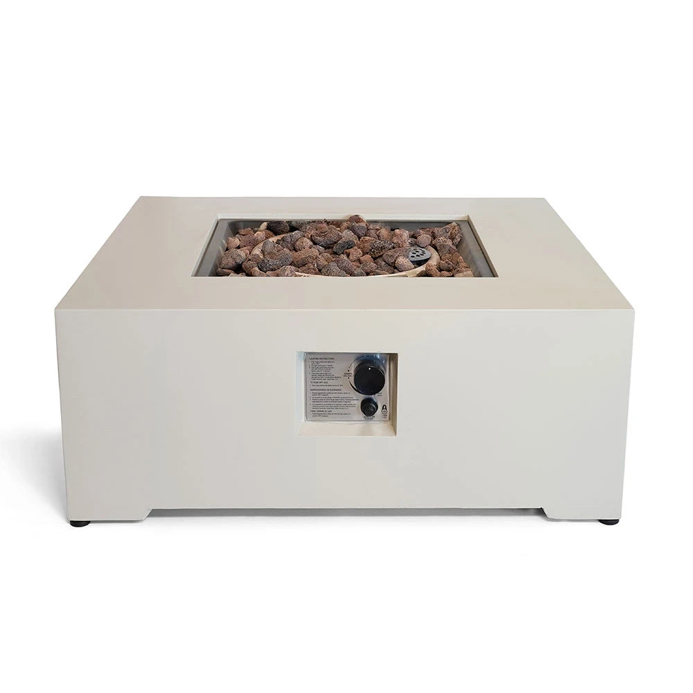 Estate Square 88 Oyster Beige – kvadratna plinska miza za kurišče
