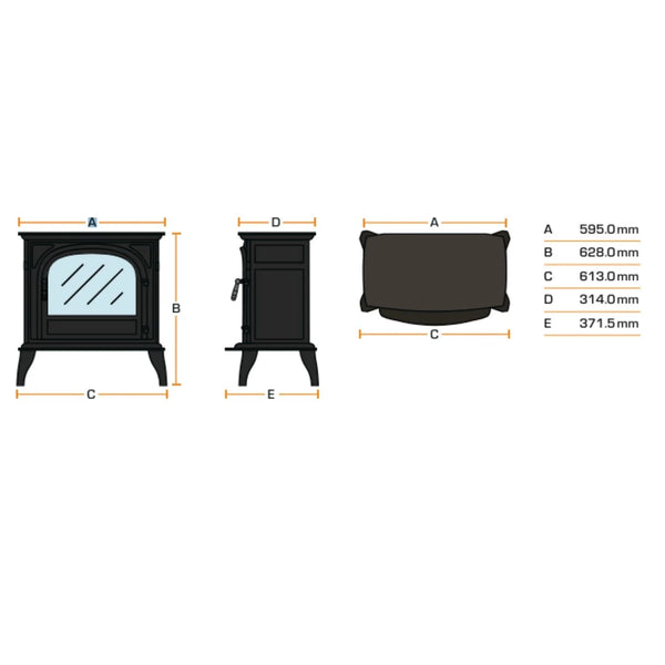Hinton Cast Iron Electric Fireplace