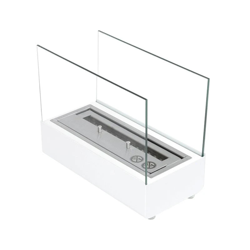 White Tabletop Bioethanol Fireplace
