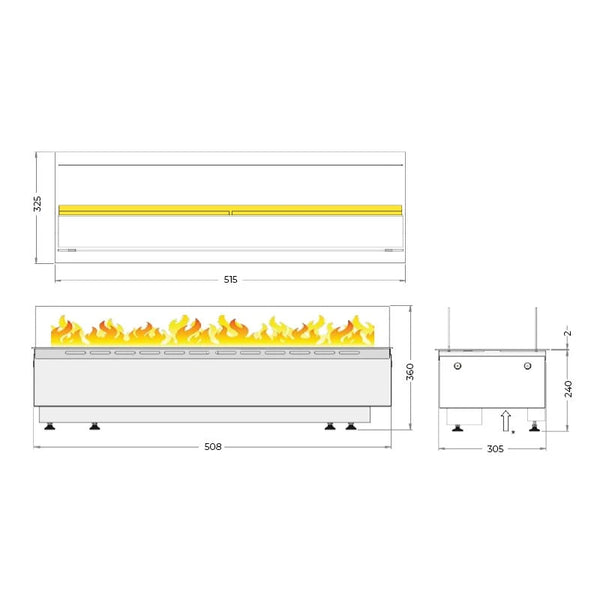 Mistero 500 Water Vapour Fireplace Burner