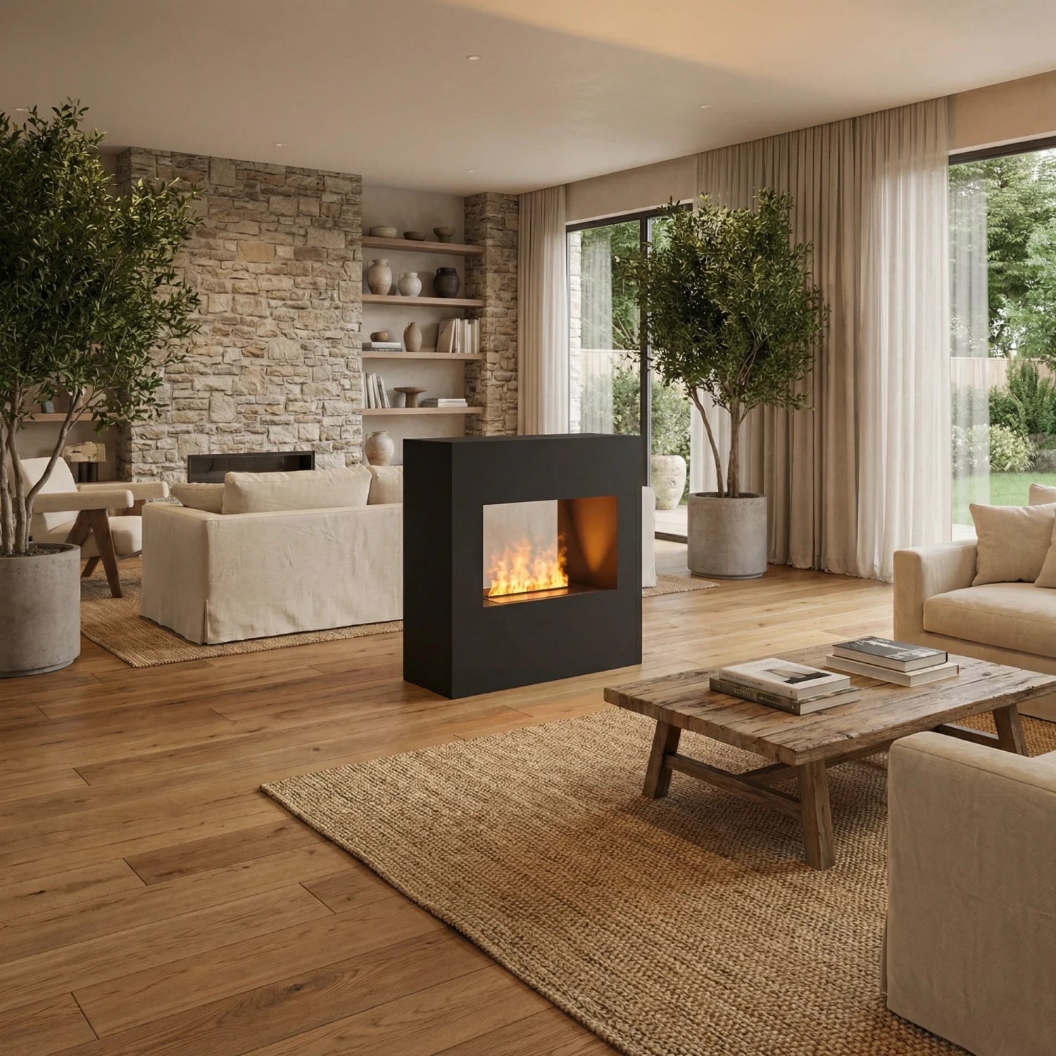 Goethe Black OMC 600 | Freestanding Water Vapour Fireplace