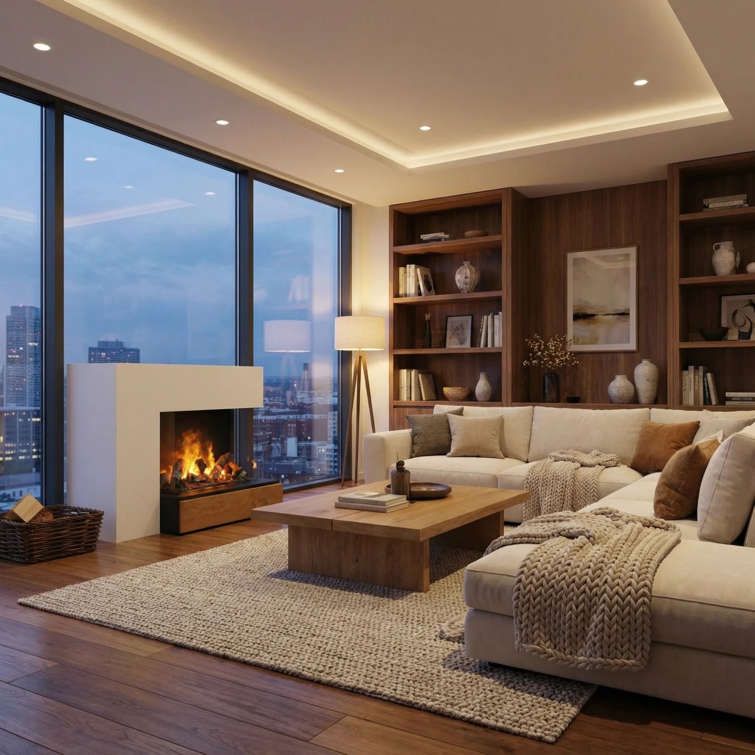 Planck Right-Sided - OMC 600 | Freestanding Water Vapour Fireplace