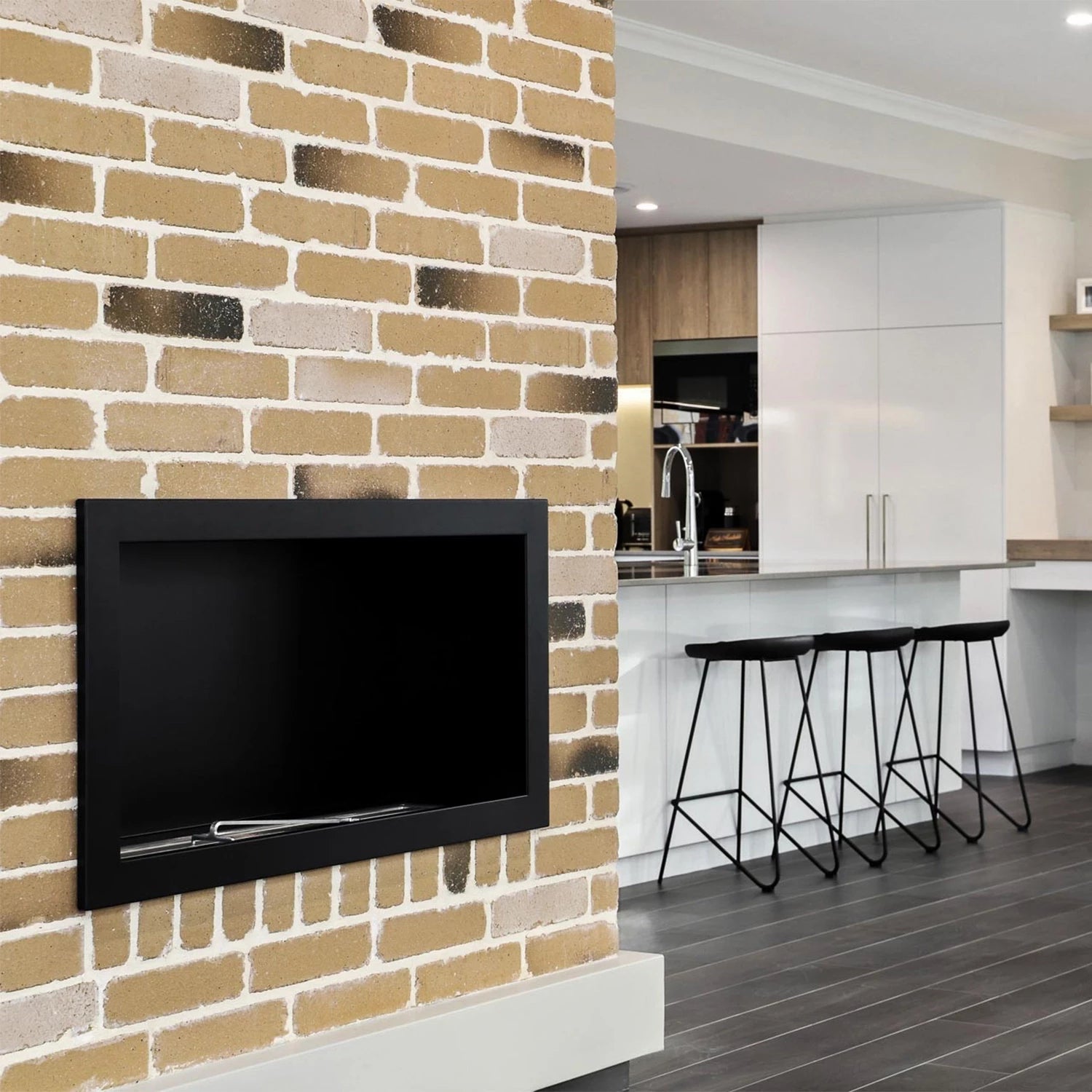 Icon Fires Slimline Firebox SFB1350 - črn